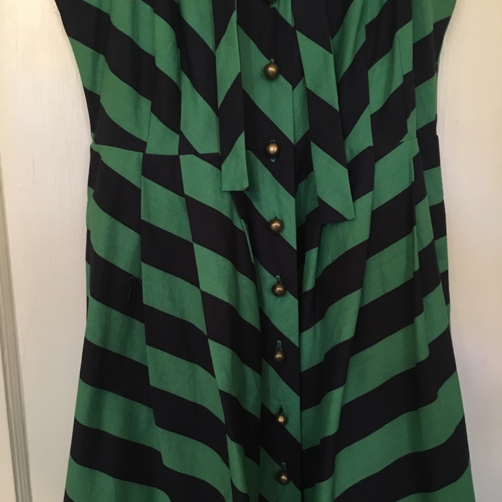 Anthropologie Girl From Savoy Emerald Ripple Dress - Picture 6 of 8